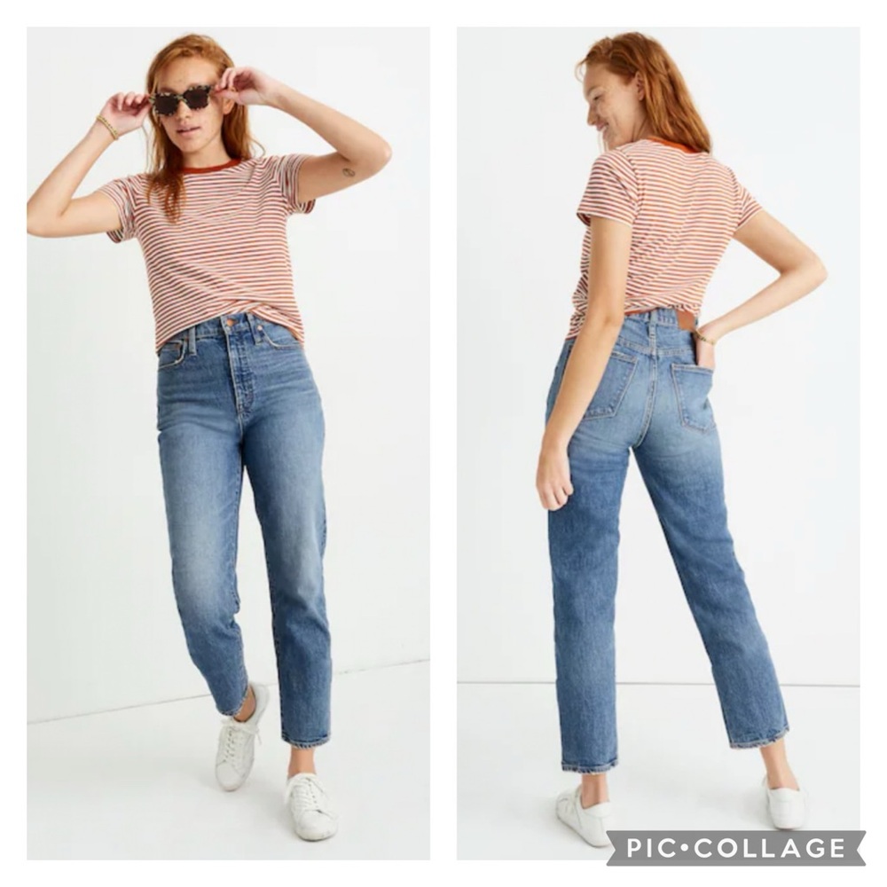 EUC Madewell High Waist Classic Straight Jeans